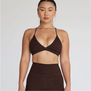 Crop Shop Boutique NWOT Noa crop Espresso 🤎 Marl Small